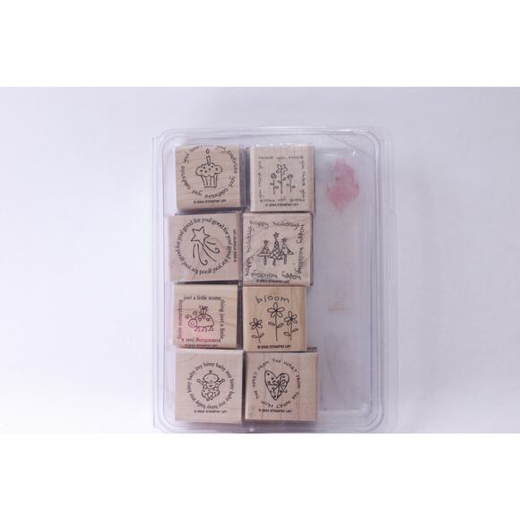 Holidays and Celebrations, Message Stamp Set, Birthday, Christmas, Valentine's - Picture 1 of 2